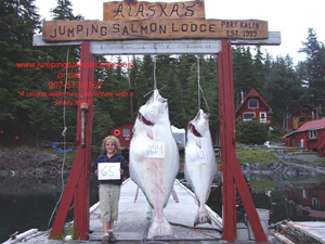 Halibut at Jumping Salmon Lodge